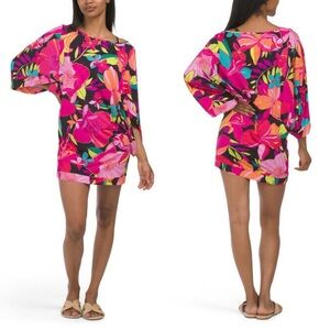 Trina Turk Solar Floral Swim Tunic Cover-Up Dress